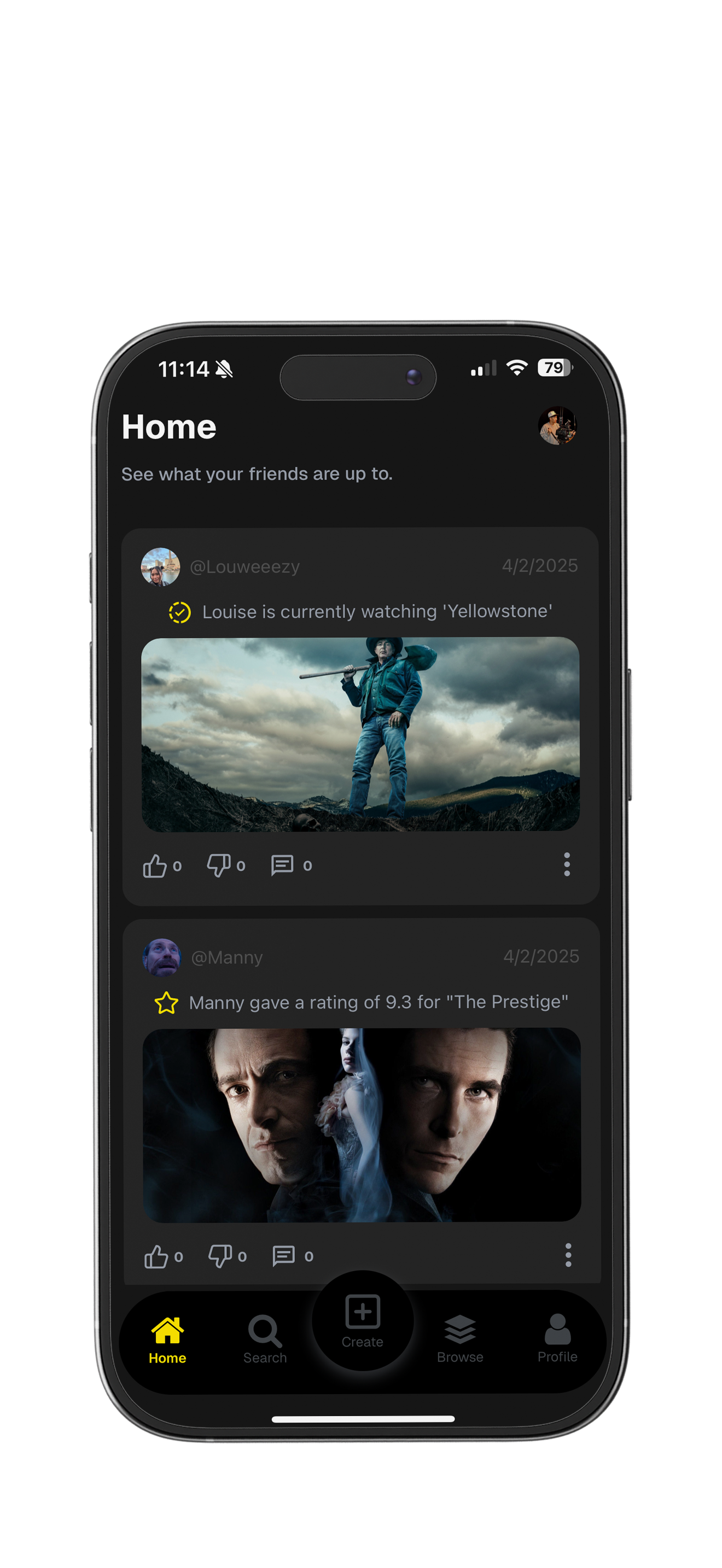 screenshot of bingeable homepage